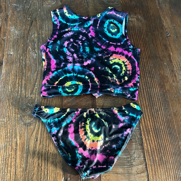 Random Hearts Tie Dye Tankini NWOT Jr. Small - Picture 6 of 6